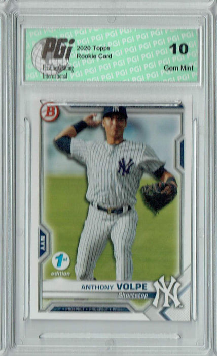 Anthony Volpe 2021 Bowman 1st Edition #BFE-85 Yankees Rookie Card PGI 10