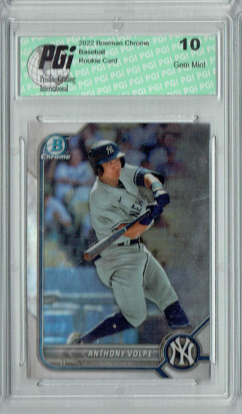 Anthony Volpe 2022 Bowman Chrome #BDC-68 Yankees Rookie Card PGI 10