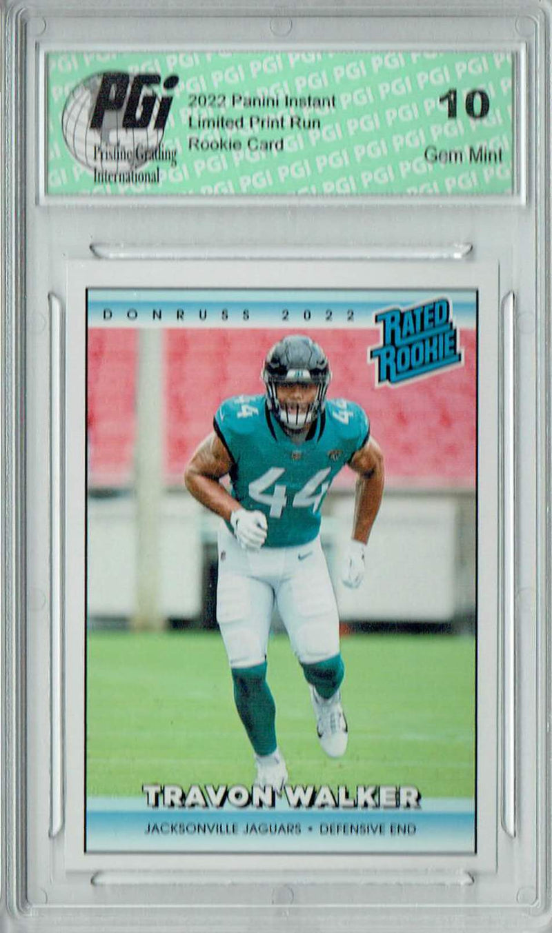 Travon Walker 2022 Donruss Rated Rookie #RR1 1/4094 Made! Rookie Card PGI 10