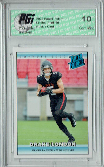 Drake London 2022 Donruss Rated Rookie #RR4 1/4094 Made! Rookie Card PGI 10