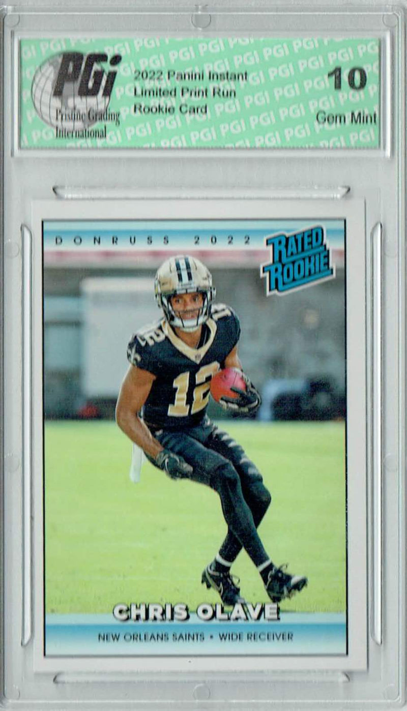 Chris Olave 2022 Donruss Rated Rookie #RR6 1/4094 Made! Rookie Card PGI 10