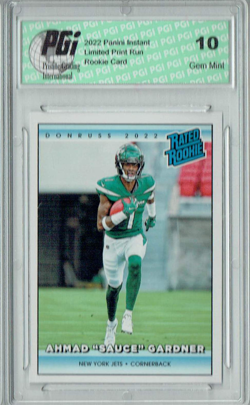 Ahmad Sauce Gardner 2022 Donruss Rated Rookie #RR3 1/4094 Rookie Card PGI 10