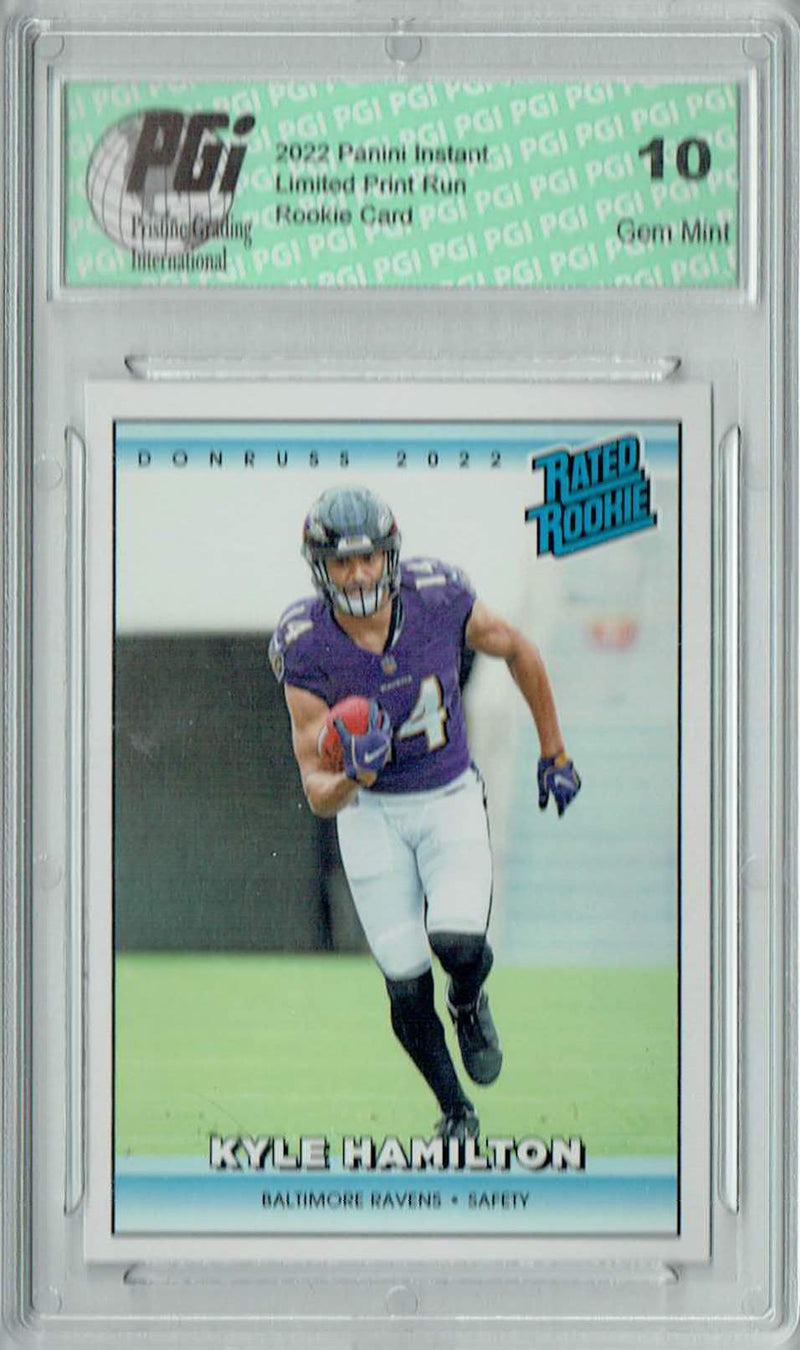Kyle Hamilton 2022 Donruss Rated Rookie #RR8 1/4094 Made! Rookie Card PGI 10