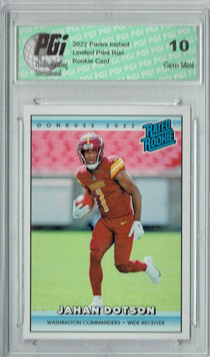 Jahan Dotson 2022 Donruss Rated Rookie #RR9 1/4094 Made! Rookie Card PGI 10