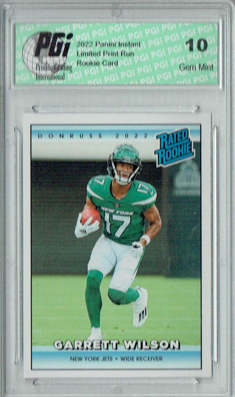 Garrett Wilson 2022 Donruss Rated Rookie #RR5 1/4094 Made! Rookie Card PGI 10