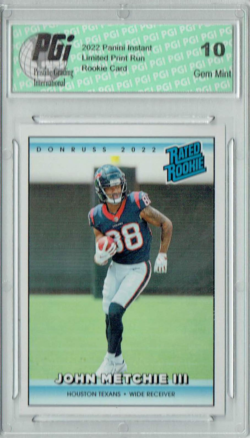 John Metchie III 2022 Donruss Rated Rookie #RR16 1/4094 Made! Rookie Card PGI 10