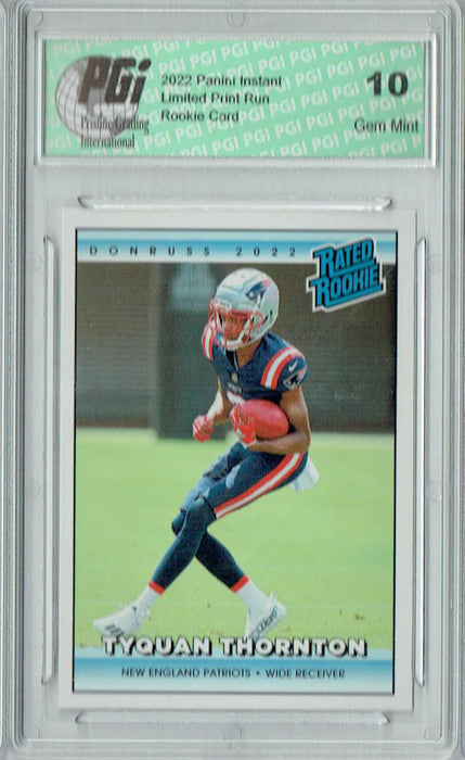 Tyquan Thornton 2022 Donruss Rated Rookie #RR17 1/4094 Made! Rookie Card PGI 10