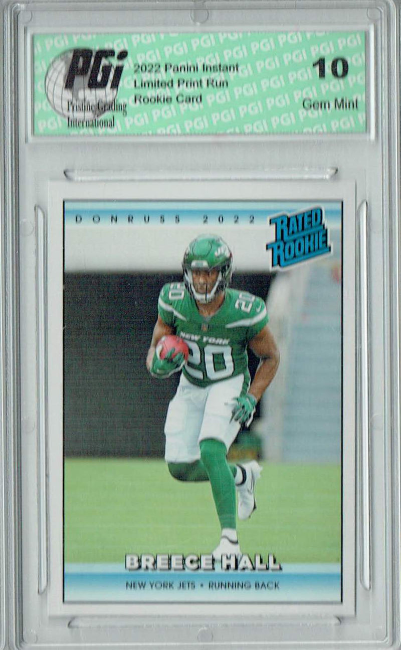 Breece Hall 2022 Donruss Rated Rookie #RR13 1/4094 Made! Rookie Card PGI 10