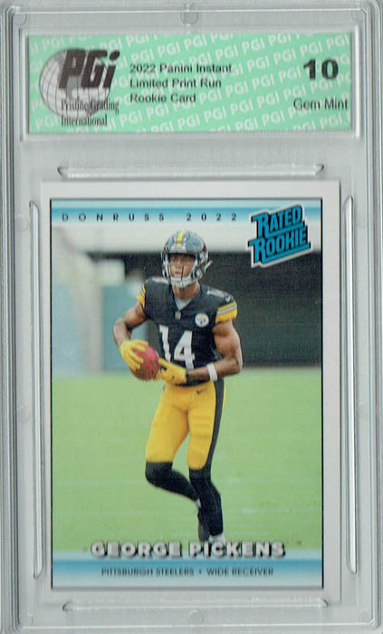 George Pickens 2022 Donruss Rated Rookie #RR18 1/4094 Made! Rookie Card PGI 10