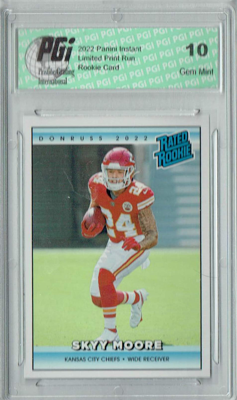 Skyy Moore 2022 Donruss Rated Rookie #RR20 1/4094 Made! Rookie Card PGI 10