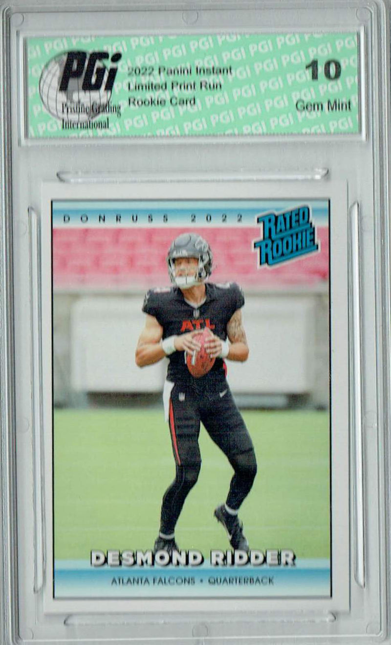 Desmond Ridder 2022 Donruss Rated Rookie #RR24 1/4094 Made! Rookie Card PGI 10