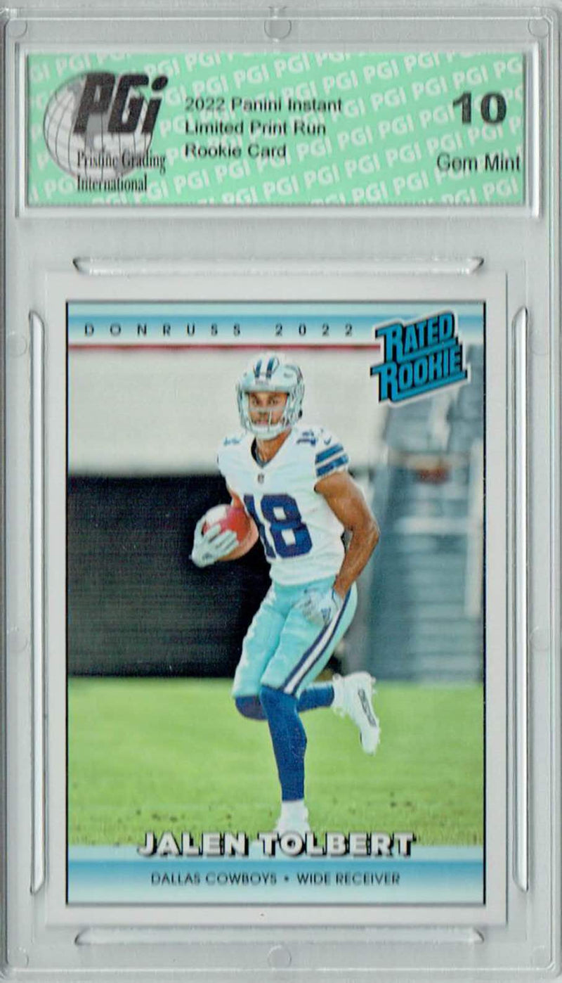 Jalen Tolbert 2022 Donruss Rated Rookie #RR26 1/4094 Made! Rookie Card PGI 10