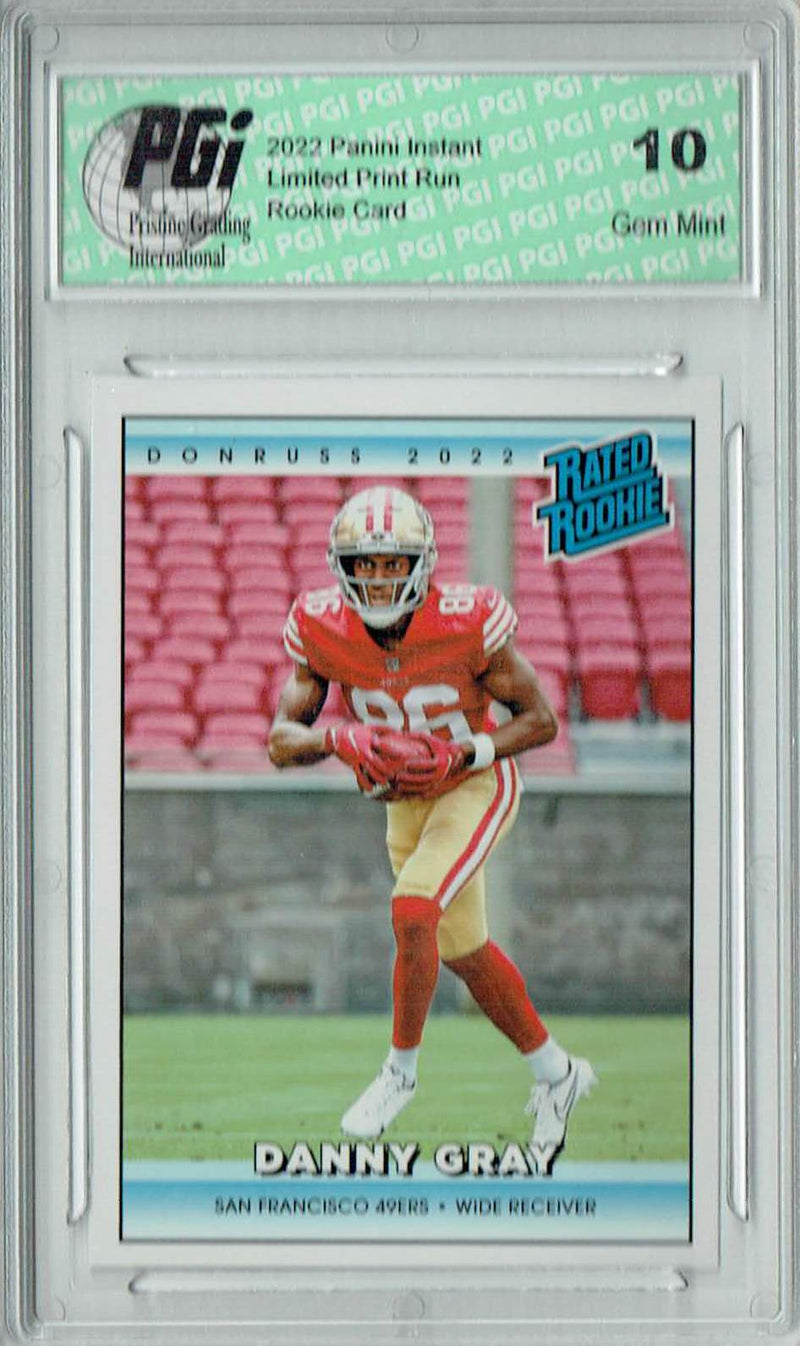 Danny Gray 2022 Donruss Rated Rookie #RR31 1/4094 Made! Rookie Card PGI 10