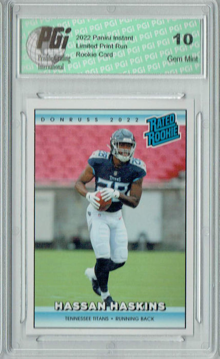 Hassan Haskins 2022 Donruss Rated Rookie #RR37 1/4094 Made! Rookie Card PGI 10