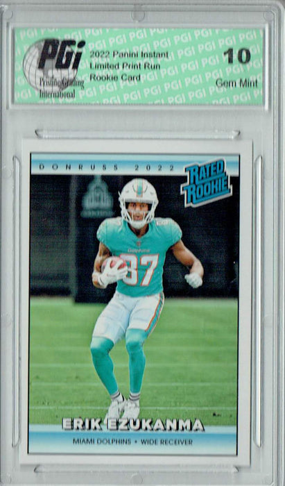 Erik Ezukanma 2022 Donruss Rated Rookie #RR35 1/4094 Made! Rookie Card PGI 10