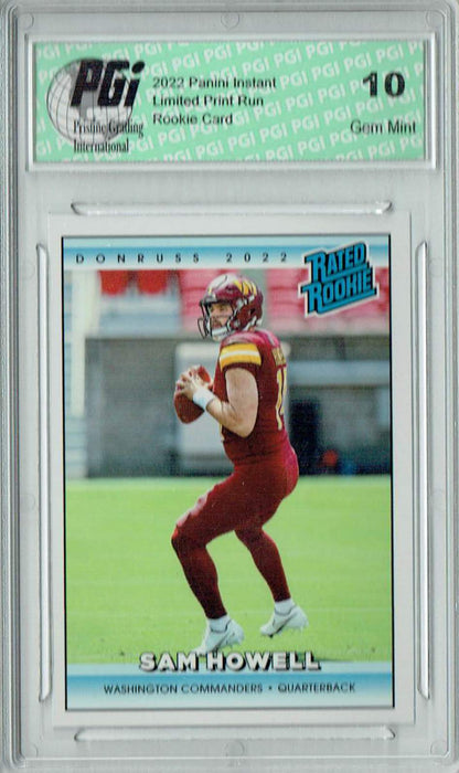 Sam Howell 2022 Donruss Rated Rookie #RR41 1/4094 Made! Rookie Card PGI 10