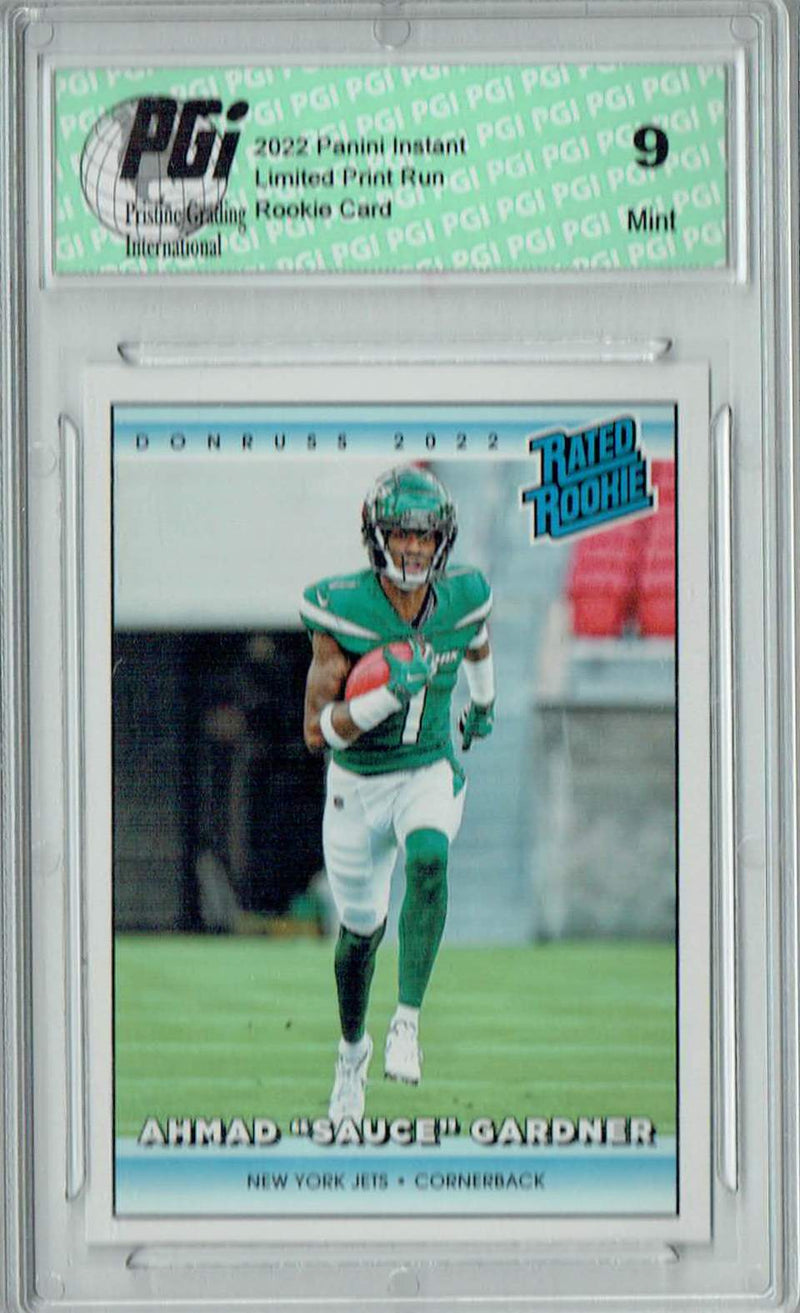 PGI 9 Ahmad Sauce Gardner 2022 Donruss Rated Rookie #RR3 1/4094 Made! Retro Card