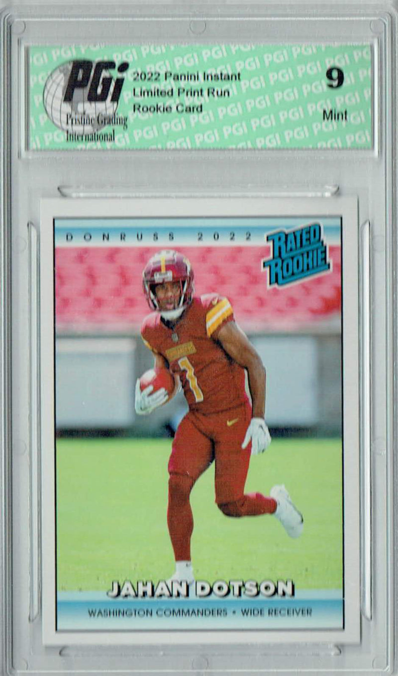 PGI 9 Jahan Dotson 2022 Donruss Rated Rookie #RR9 1/4094 Made! Retro Rookie Card