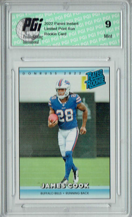PGI 9 James Cook 2022 Donruss Rated Rookie #RR22 1/4094 Made! Retro Rookie Card