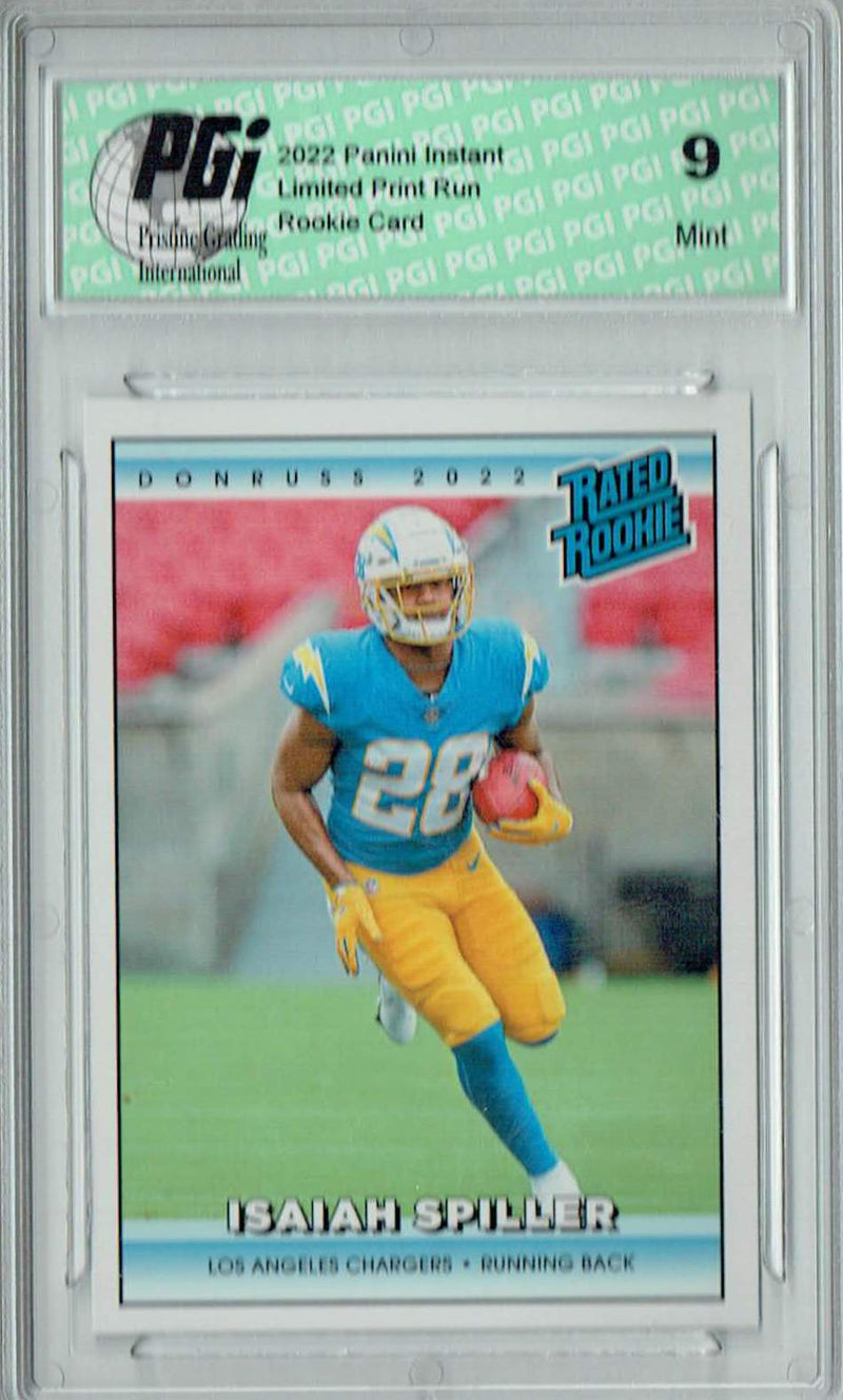 PGI 9 Isaiah Spiller 2022 Donruss Rated Rookie #RR34 1/4094 Made! Retro Card