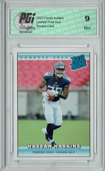 PGI 9 Hassan Haskins 2022 Donruss Rated Rookie #RR37 1/4094 Made! Retro Card