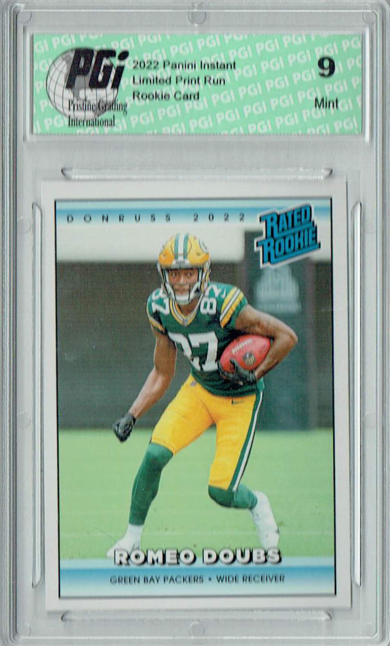 PGI 9 Romeo Doubs 2022 Donruss Rated Rookie #RR38 1/4094 Made! Retro Rookie Card