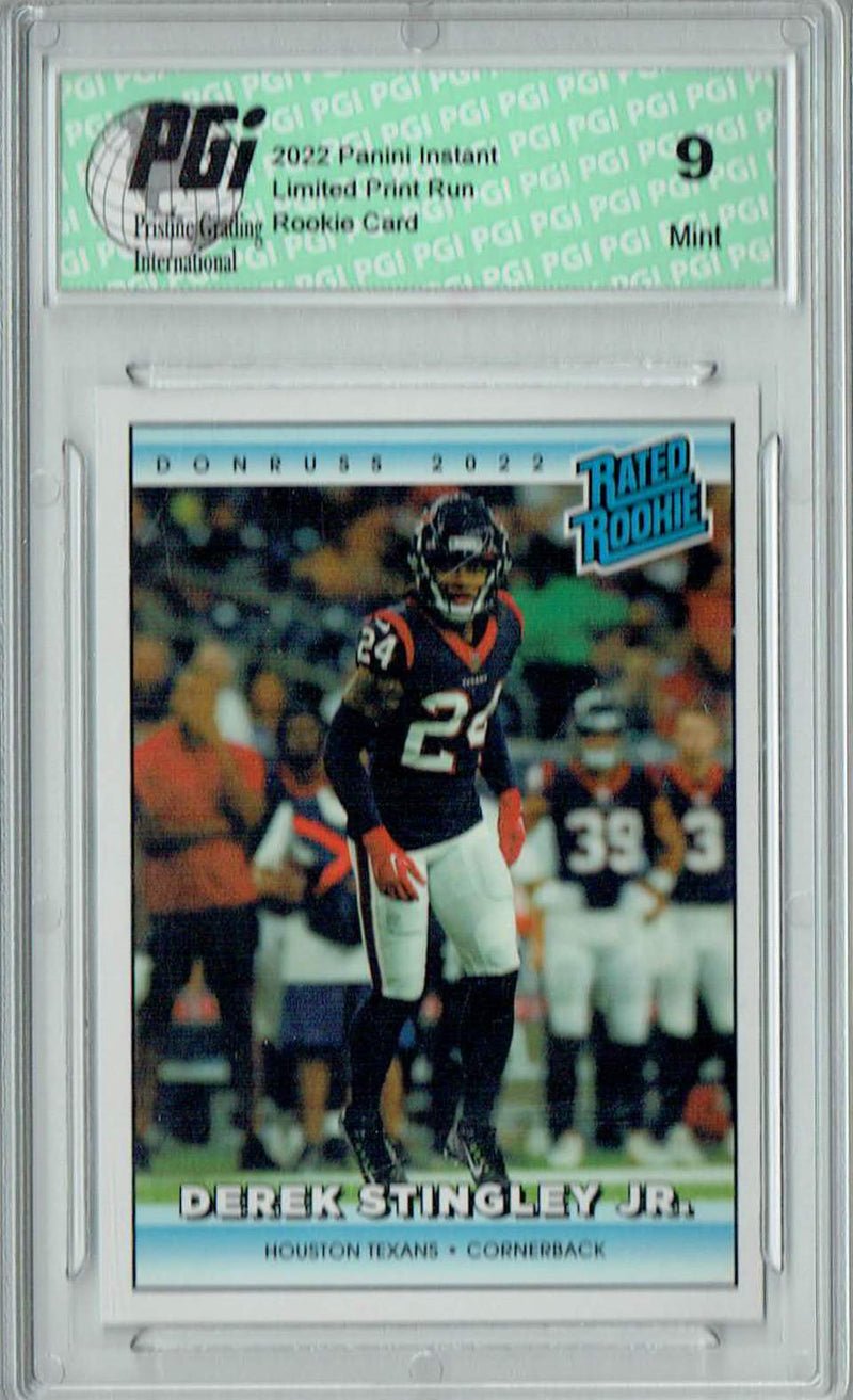 PGI 9 Derek Stingley Jr. 2022 Donruss Rated Rookie #RR43 1/4094 Made! Retro Card
