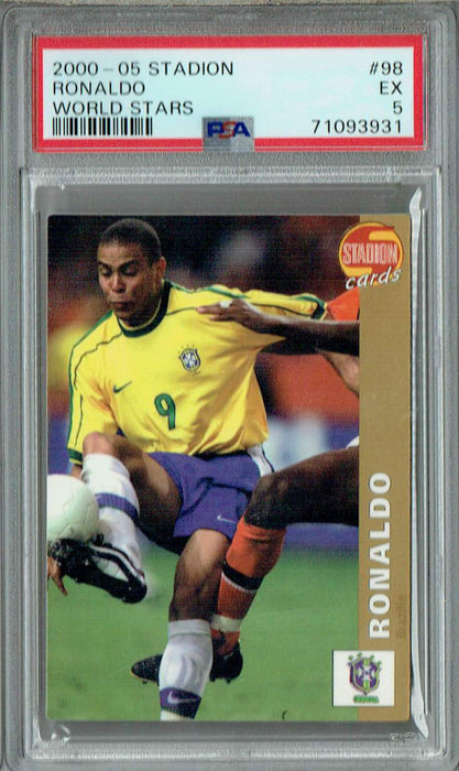 PSA 5 EX Ronaldo 2000-05 Stadion #98 Rare Trading Card World Stars