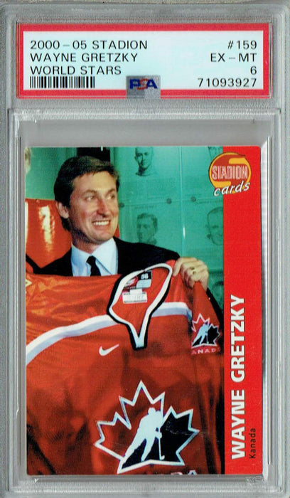 PSA 6 EX-MT Wayne Gretzky 2000-05 Stadion #159 Rare Trading Card World Stars