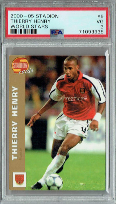 PSA 3 VG Thierry Henry 2000-05 Stadion #9 Rare Trading Card World Stars