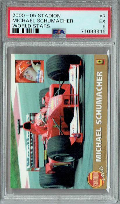 PSA 5 EX Michael Schumacher 2000-05 Stadion #7 Rare Trading Card World Stars