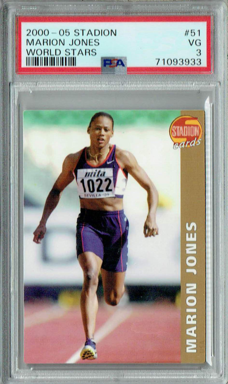 Marion Jones PSA 3 2000-05 Stadion #51 Rookie Card World Stars