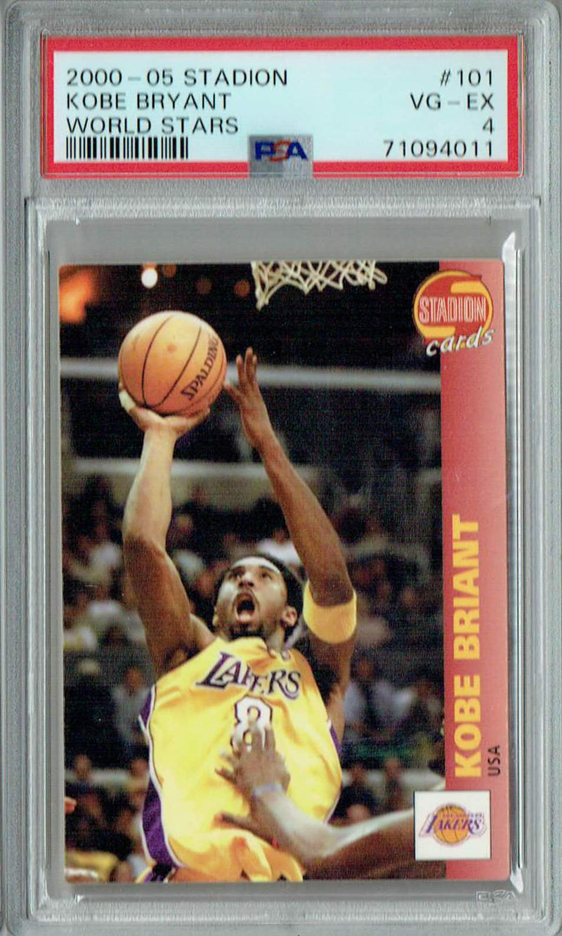 Kobe Bryant PSA 4 2000-05 Stadion #101 Rookie Card World Stars