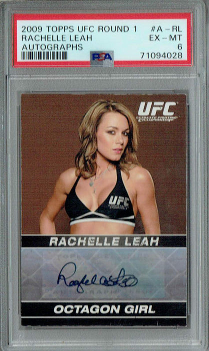 PSA 6 EX-MT Rachelle Leah 2009 Topps UFC #A-RL Rookie Card Auto