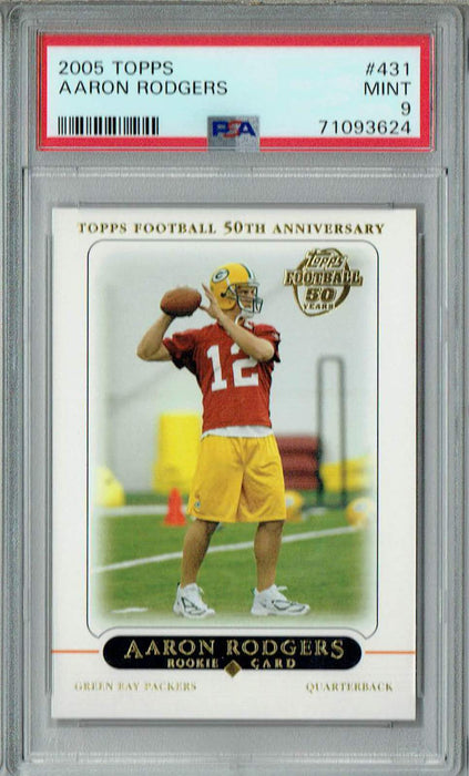 PSA 9 MINT Aaron Rodgers 2005 Topps #431 Rookie Card