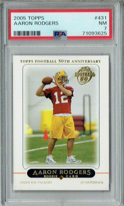 PSA 7 NM Aaron Rodgers 2005 Topps #431 Rookie Card