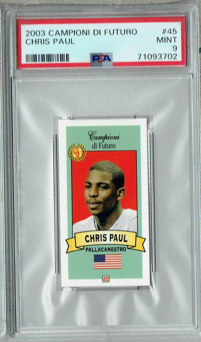 PSA 9 MINT Chris Paul 2003 Campioni Futuro #45 Rookie Card Red Back
