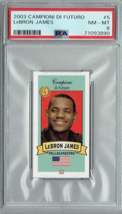 PSA 8 NM-MT Lebron James 2003 Campioni Futuro #8 Rookie Card Red Back