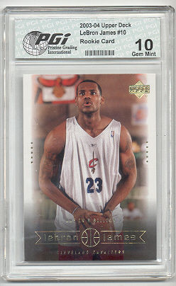 2003 Upper Deck LeBron James PGI 10 Lakers Rookie Card #10