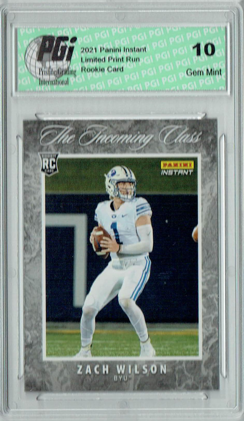 Zach Wilson 2021 Panini Instant #IC-ZW Incoming Class 1/3109 Rookie Card PGI 10