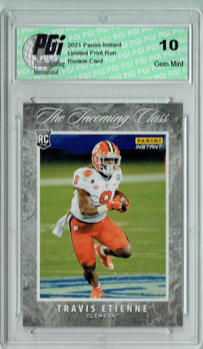 Travis Etienne 2021 Panini Incoming Class #IC-TE 1/2554 Rookie Card PGI 10