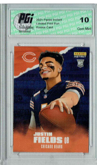 Justin Fields 2021 Panini Instant #IS-JF Illustration 1/7167 Rookie Card PGI 10