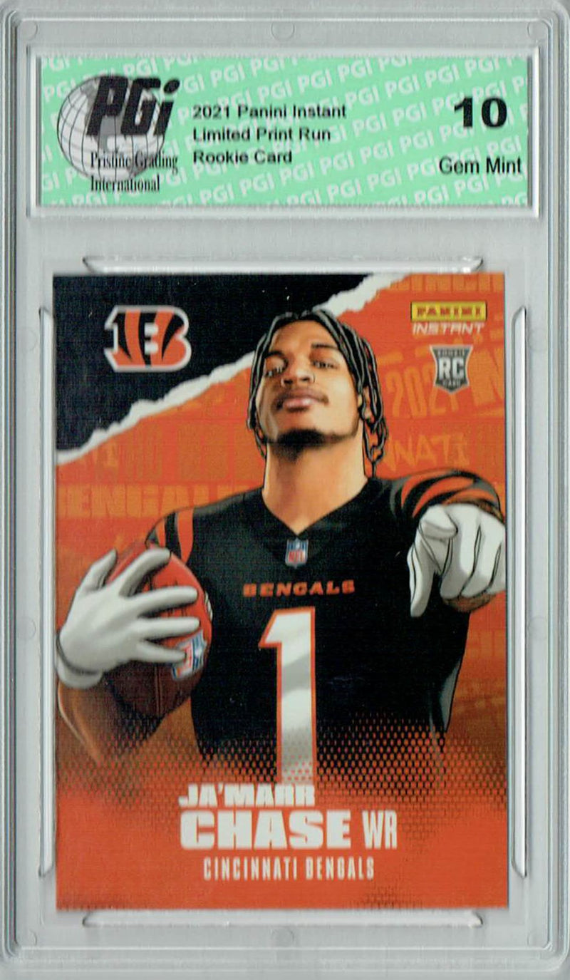 Ja'Marr Chase 2021 Panini Instant IS-JC Illustration 1/4102 Rookie Card PGI 10