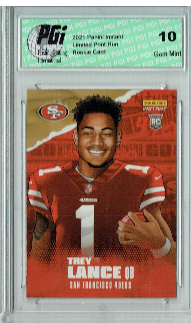 Trey Lance 2021 Panini Instant #IS-TR Illustration 1/6786 Rookie Card PGI 10