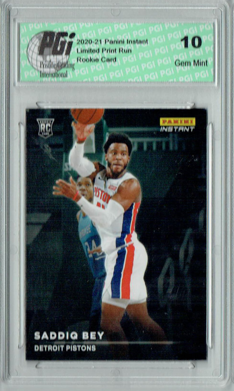 Saddiq Bey 2020 Panini Instant #RS19 Spotlight 1/1397 Rookie Card PGI 10