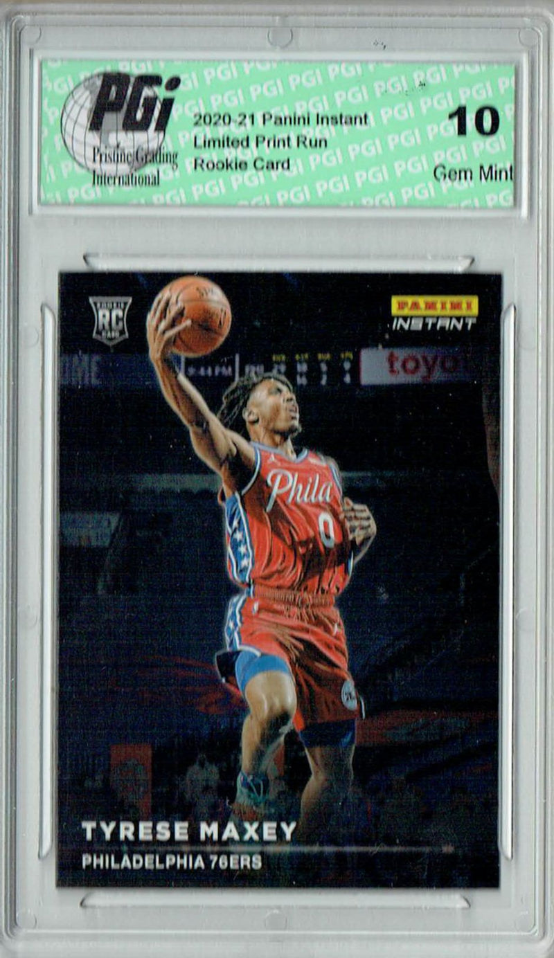 Tyrese Maxey 2020 Panini Instant #RS21 Spotlight 1/1397 Rookie Card PGI 10
