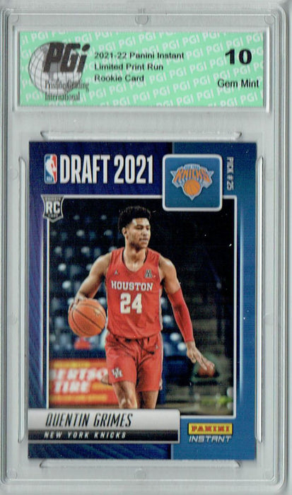 Quentin Grimes 2021 Panini Instant #DN23 Draft Night 1 of 502 Rookie Card PGI 10