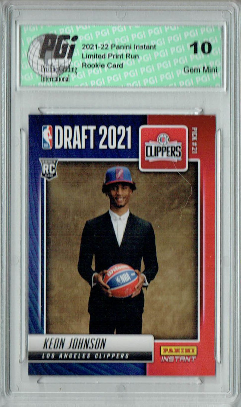 Keon Johnson 2021 Panini Instant #DN20 Draft Night 1 of 530 Rookie Card PGI 10