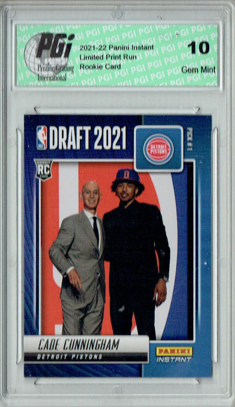 Cade Cunningham 2021 Panini Instant #DN1 Draft Night 1/4229 Rookie Card PGI 10