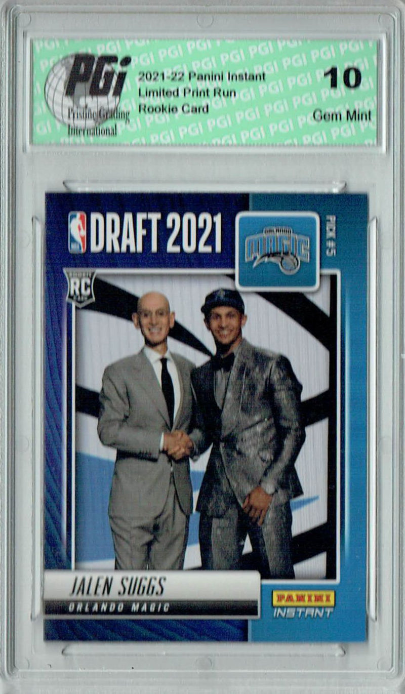 Jalen Suggs 2021 Panini Instant #DN5 Draft Night 1 of 1269 Rookie Card PGI 10